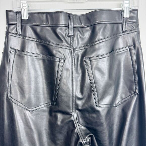 ABERCROMBIE & FITCH | Vegan Leather 90s Straight Ultra Hi Rise Pants Women’s 10 - Picture 11 of 13